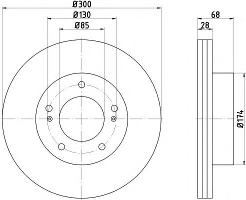Тормозной диск HELLA 8DD 355 116-461 PRO