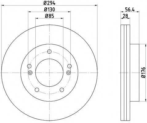 Тормозной диск HELLA 8DD 355 116-471 PRO