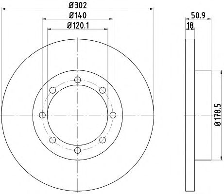 Тормозной диск HELLA 8DD 355 117-281