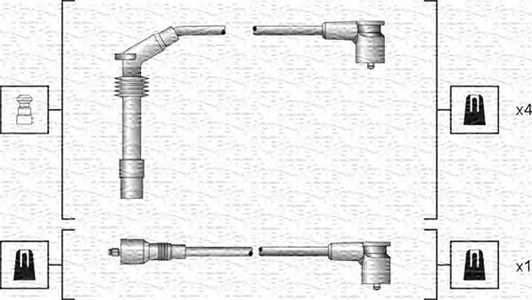 Комплект высоковольтных проводов MAGNETI MARELLI 941318111140