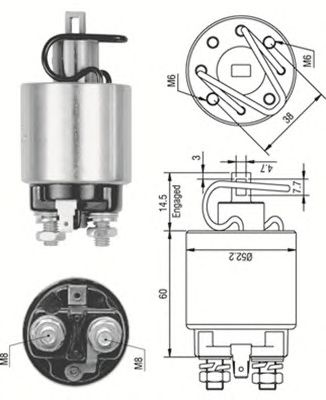 Втягивающее реле MAGNETI MARELLI 940113050242