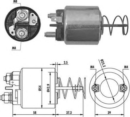 Втягивающее реле MAGNETI MARELLI 940113050386