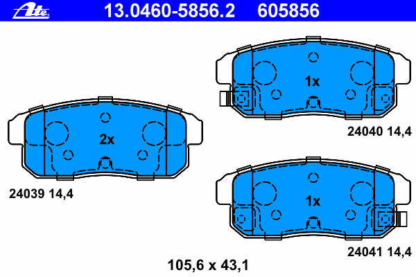 Тормозные колодки ATE 13.0460-5856.2