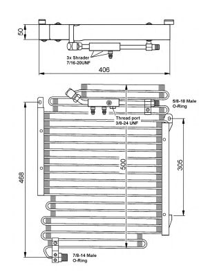 Радиатор кондиционера NRF 35056