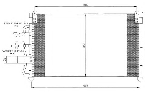 Радиатор кондиционера NRF 35355