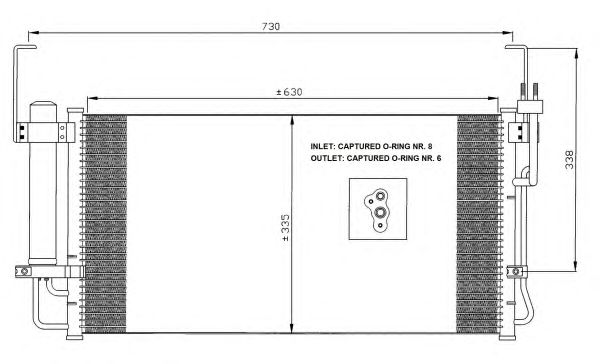 Радиатор кондиционера NRF 35429