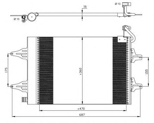 Радиатор кондиционера NRF 35480