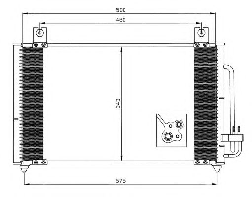 Радіатор кондиціонера NRF 35511
