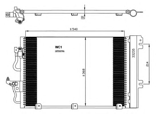 Радиатор кондиционера NRF 35555