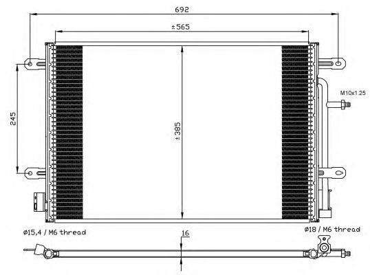 Радиатор кондиционера NRF 35560
