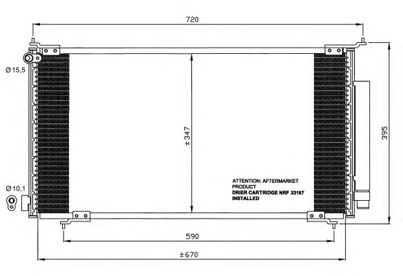 Радиатор кондиционера NRF 35561
