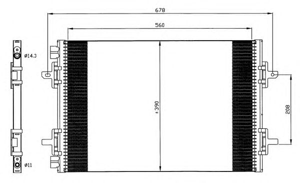 Радиатор кондиционера NRF 35634