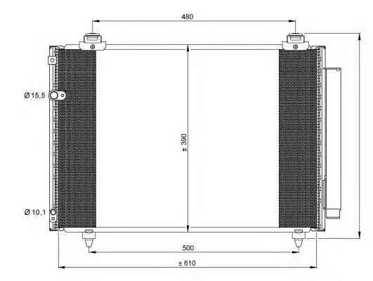 Радиатор кондиционера NRF 35860