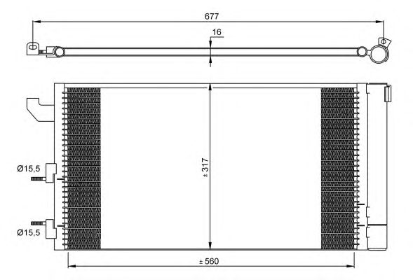 Радиатор кондиционера NRF 35883