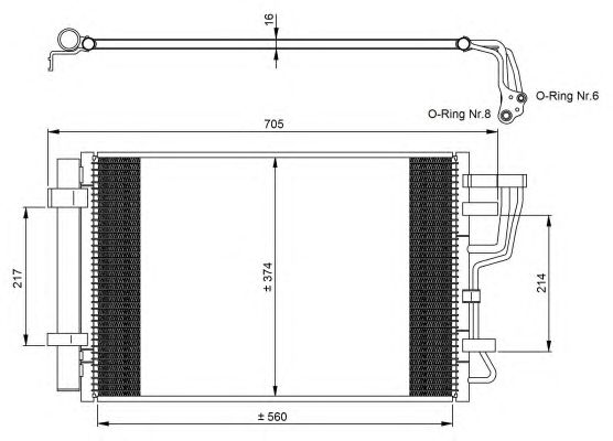 Радиатор кондиционера NRF 35963