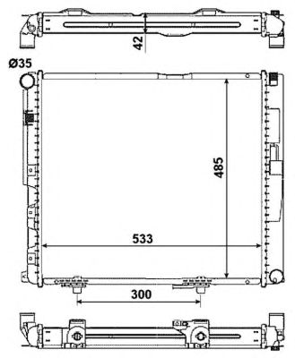 Радиатор, охлаждение двигателя NRF 516572