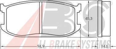 Тормозные колодки A.B.S. 36453