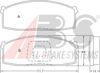 Тормозные колодки A.B.S. 36484