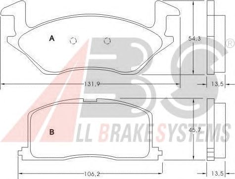 Тормозные колодки A.B.S. 36711