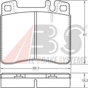 Тормозные колодки A.B.S. 36786