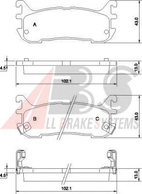 Тормозные колодки A.B.S. 36927