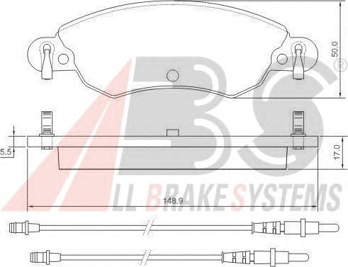 Гальмівні колодки A.B.S. 37278