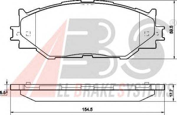 Гальмівні колодки A.B.S. 37547
