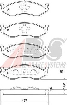 Тормозные колодки A.B.S. 38477