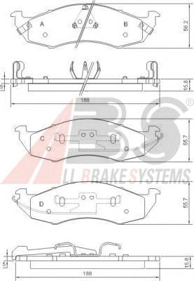 Тормозные колодки A.B.S. 38576