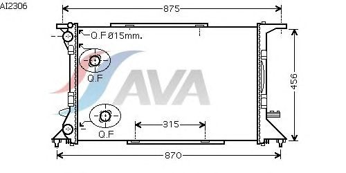 Радиатор, охлаждение двигателя AVA QUALITY COOLING AI2306