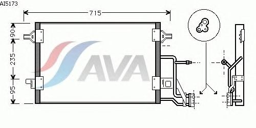 Радиатор кондиционера AVA QUALITY COOLING AI5173