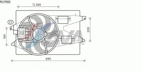 Вентилятор охлаждения AVA QUALITY COOLING FD7555