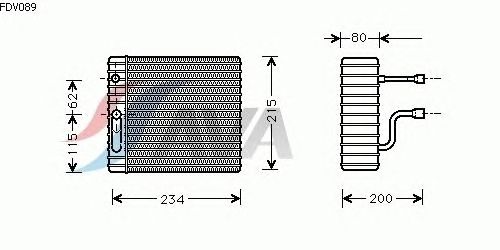 Испаритель кондиционера AVA QUALITY COOLING FDV089