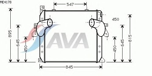 Интеркулер AVA QUALITY COOLING ME4178