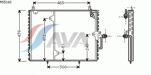 Радіатор кондиціонера AVA QUALITY COOLING MS5160