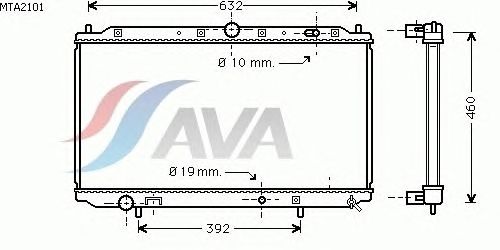 Радиатор, охлаждение двигателя AVA QUALITY COOLING MTA2101