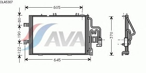Радиатор кондиционера AVA QUALITY COOLING OLA5307