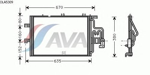 Радиатор кондиционера AVA QUALITY COOLING OLA5309