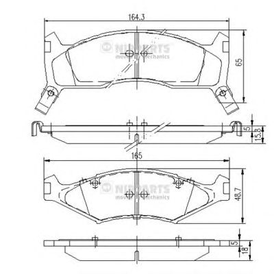 Тормозные колодки NIPPARTS J3600302