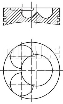 Поршень MAHLE ORIGINAL 227 33 00