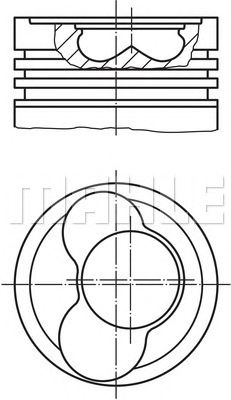 Поршень MAHLE ORIGINAL 030 66 00