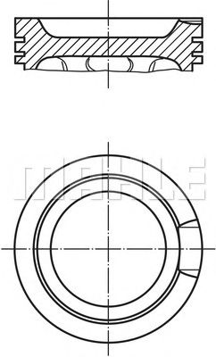 Поршень MAHLE ORIGINAL 033 16 02