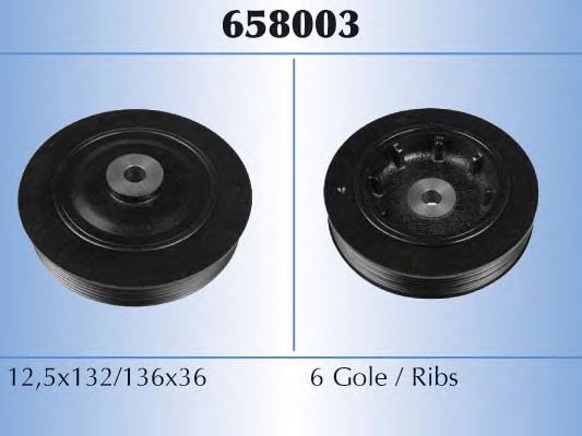 Шкив коленвала MALO 658003