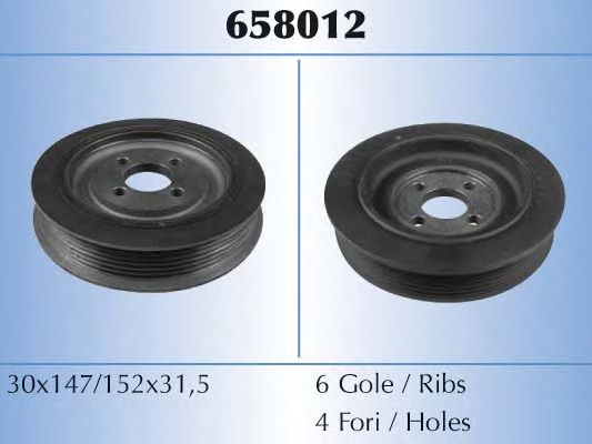 Шкив коленвала MALO 658012