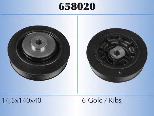 Шкив коленвала MALO 658020