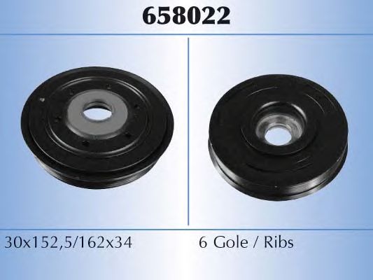 Шкив коленвала MALO 658022