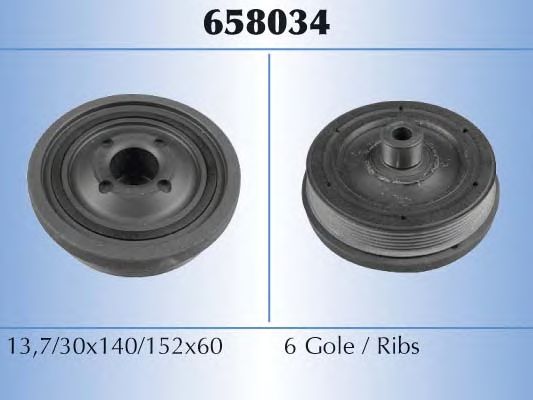 Шкив коленвала MALO 658034