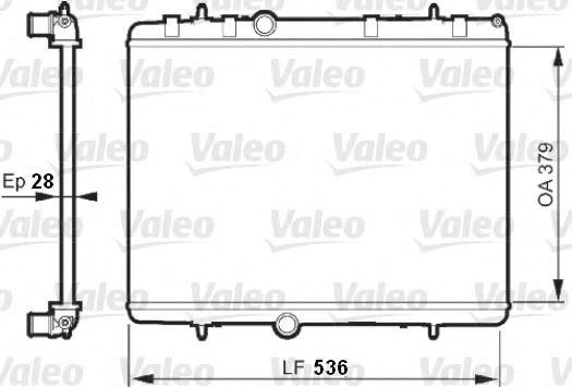 Радиатор, охлаждение двигателя VALEO 735608