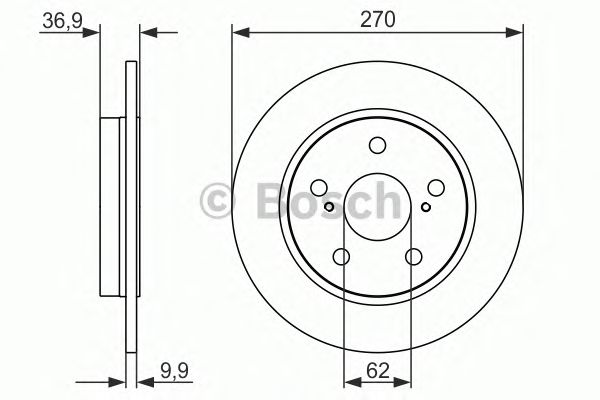 Тормозной диск BOSCH 0 986 479 519