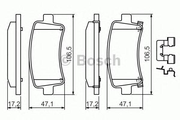 Гальмівні колодки BOSCH 0 986 494 124
